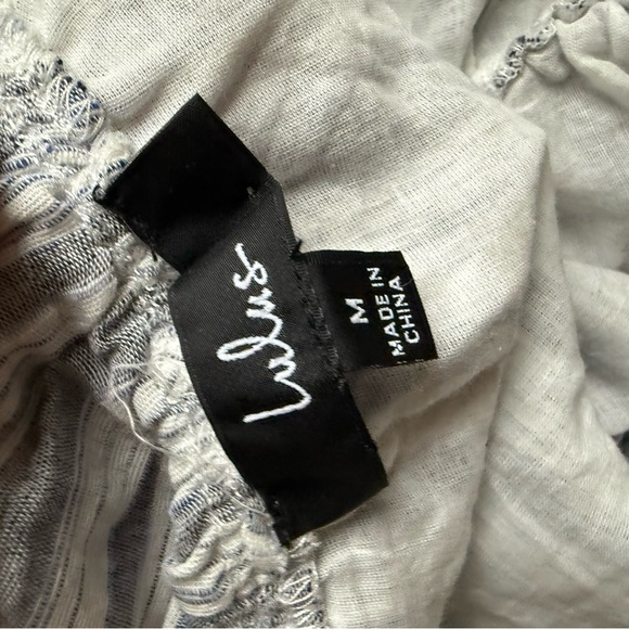 Lulus Vacay Babe Grey White Blue Striped Halter Maxi Dress M - Picture 10 of 15